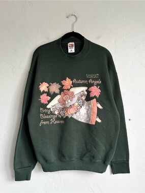 Vintage Leavenworth Washington Autumn Angels Sweatshirt Fall Cottagecore Size L